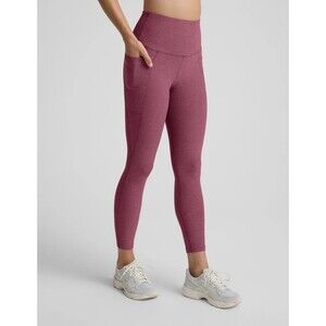 Beyond Yoga Spacedye Out Of Pocket High Waist Midi Legging Size M Wine Heather